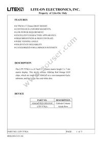 LTP-757KA Datasheet Cover