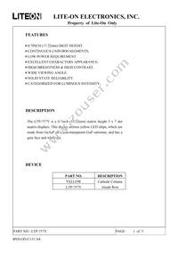 LTP-757Y Datasheet Cover