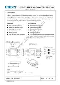 LTPL-P033WS57 Datasheet Cover