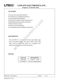 LTS-3401LY Datasheet Cover