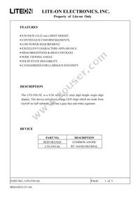 LTS-5501AE Datasheet Cover