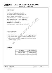 LTS-6760P Datasheet Cover