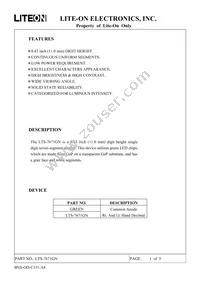 LTS-7671GN Datasheet Cover