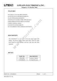 LTS4840AY Datasheet Cover