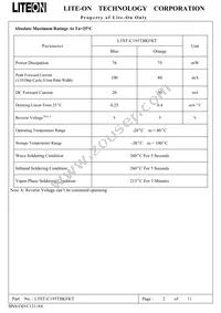 LTST-C195TBKFKT Datasheet Page 3