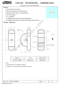 LTST-S110TBKT Datasheet Cover