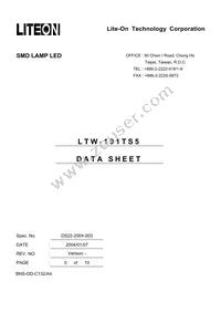 LTW-191TS5 Datasheet Cover