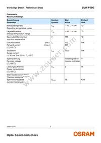 LUW F65G-KXLY-5P7R Datasheet Page 3