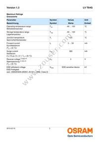 LV T64G-DAEA-25-1-20-R33-Z Datasheet Page 3