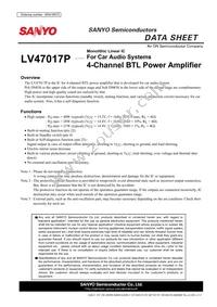 LV47017P-E Datasheet Cover