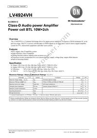 LV4924VH-MPB-H Datasheet Cover