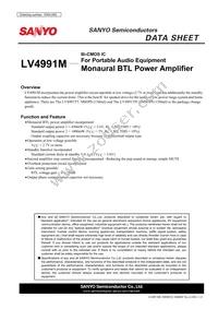 LV4991M-TLM-H Datasheet Cover