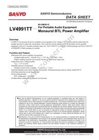 LV4991TT-TLM-E Datasheet Cover