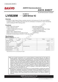 LV5026M-TLM-H Datasheet Cover