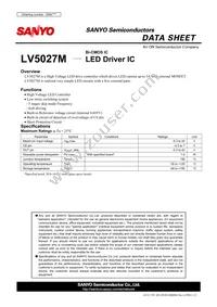 LV5027M-TLM-H Datasheet Cover
