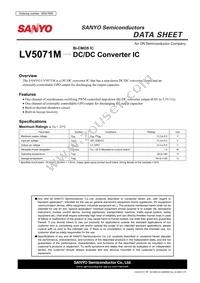 LV5071M-TLM-H Datasheet Cover