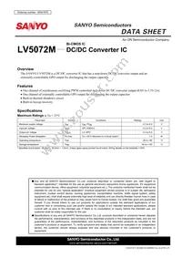 LV5072M-TLM-H Datasheet Cover