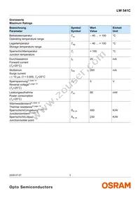 LW 541C-AWDW-6K9L-0-20-BULK-I Datasheet Page 3