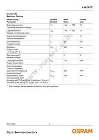 LW E67C-U2V2-3C5D-1 Datasheet Page 3