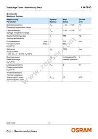 LW F65G-HZKX-58-Z Datasheet Page 3