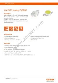 LW P473-Q2S1-FK0PN0-3B5A-10-R18-Z Datasheet Cover