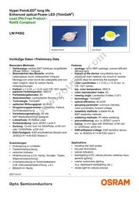 LW P4SG-U2AA-5K8L-Z Datasheet Cover