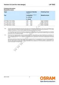LW T6SC-T2V1-5K8L-Z Datasheet Page 2