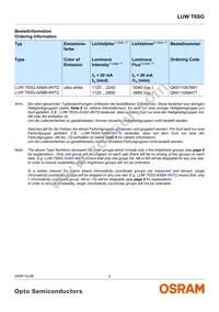 LW T6SG-V1AA-5K8L-Z Datasheet Page 2