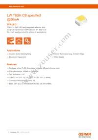 LW T6SH.CB-CZEY-FK0PM0-Z664-50-R18-Z Datasheet Cover