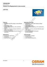 LW T773-P2R1-5K8L-Z Datasheet Cover