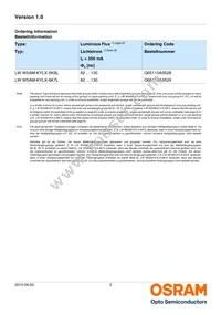 LW W5AM-KZLX-6K7L-0-350-R18-Z Datasheet Page 2