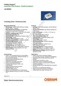 LW W5SG-GYHY-5K8L-Z Datasheet Cover