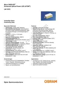 LW Y87C-T1U1-3C5D Datasheet Cover