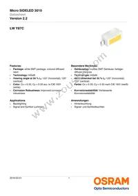 LW Y87C-T1U1-3K8L-Z Datasheet Cover