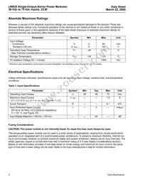 LW025G Datasheet Page 2