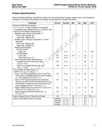 LW025G Datasheet Page 5