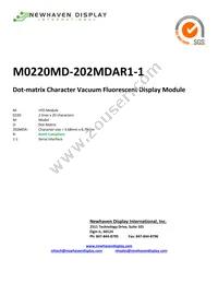 M0220MD-202MDAR1-1 Datasheet Cover