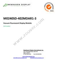 M0240SD-402MDAR1-3 Datasheet Cover