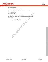 M0519VE3AE Datasheet Page 9