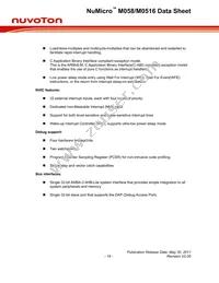 M058LAN Datasheet Page 19