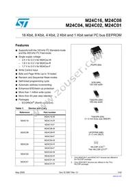 M24C04-RMB6TG Datasheet Cover