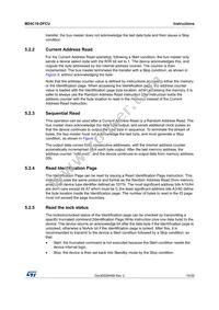 M24C16-DFCU6TP/K Datasheet Page 19