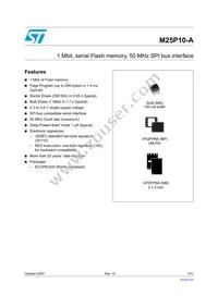 M25P10-AVMN6T Datasheet Cover
