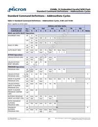 M29W256GL7AZS6F TR Datasheet Page 21