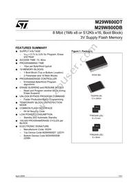 M29W800DB90N6T Datasheet Cover