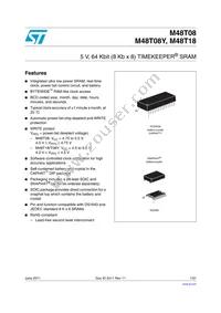 M48T08Y-10MH1E Datasheet Cover