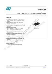 M48T128Y-70PM1 Datasheet Cover