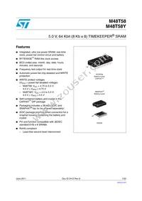 M48T58Y-70MH1E Datasheet Cover