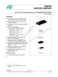 M48T59Y-70MH1F Datasheet Cover