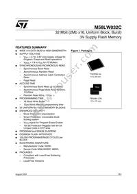 M58LW032C90ZA1 Datasheet Cover